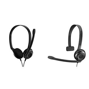 Sennheiser PC 8 USB Headset, schwarz & Amazon Basics USB-Maus mit DREI Schaltflächen (schwarz) im Sale